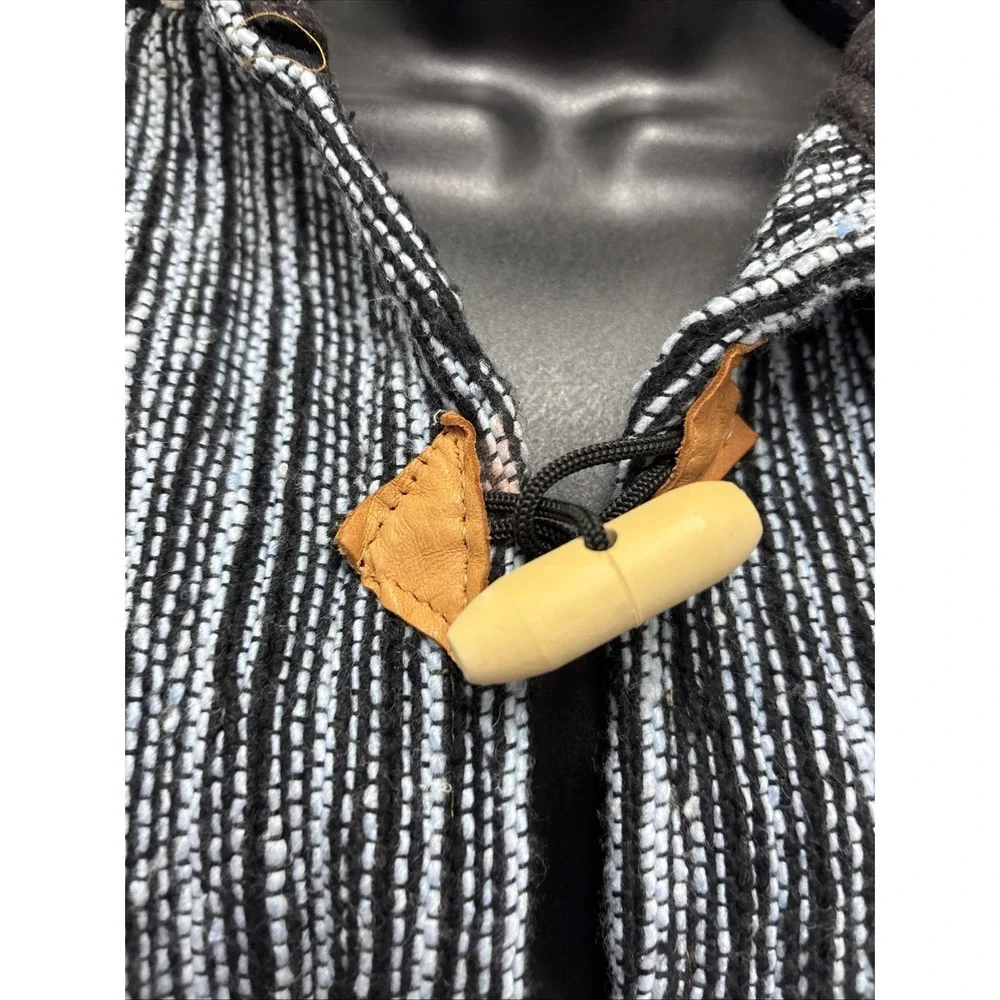 Djellaba Striped Pattern Cardigan with‎ Toggle Button Closure & Pockets